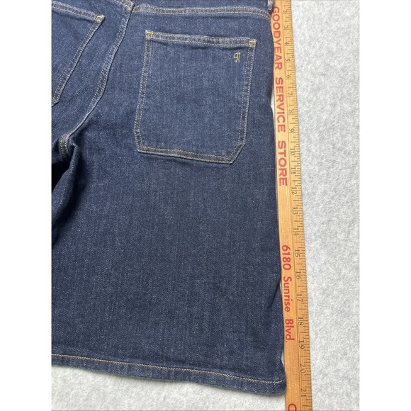 Anthropologie Pilcro Bermuda Dark Blue Long Denim Jean Shorts Woman's Size 25 - Picture 5 of 7